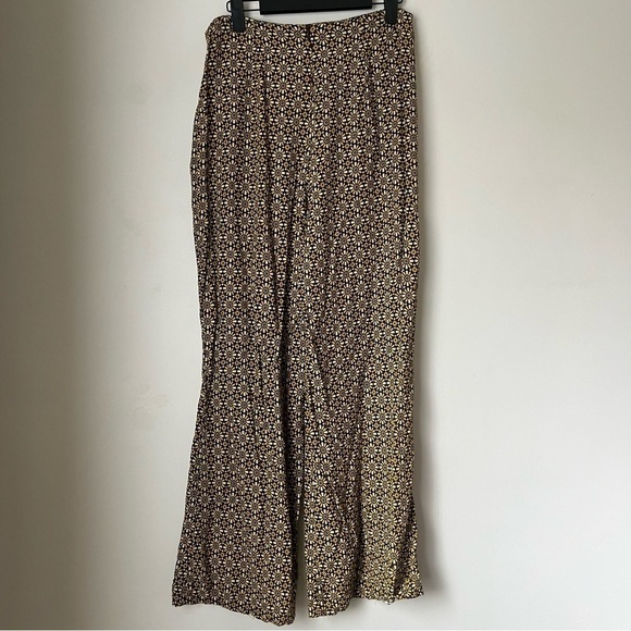 Urban Outfitters Geo Floral High-Rise Soft Flare Trousers M - Picture 7 of 10